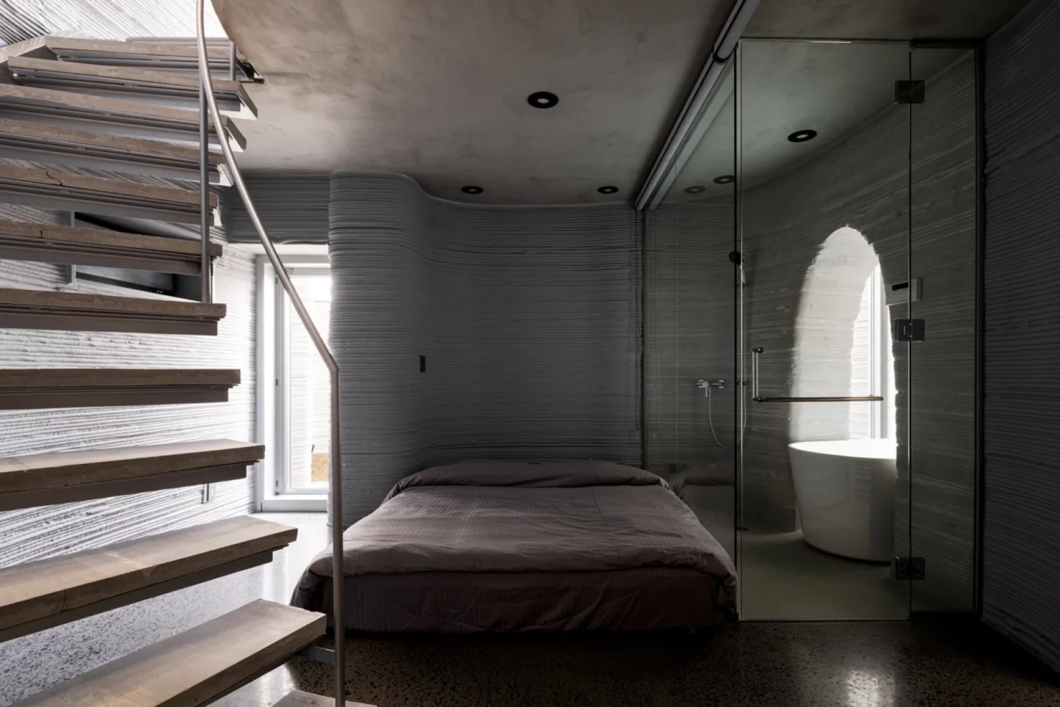 two-story 3D-printed home