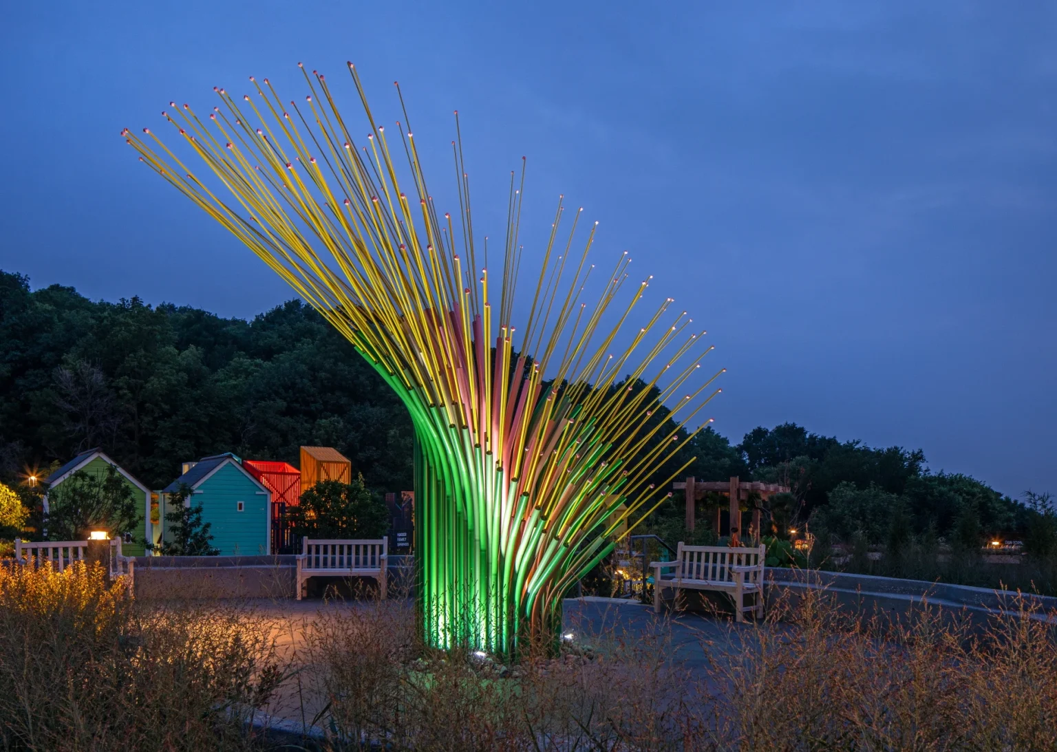 Chorus Ventus by NEON, A Plant-Inspired Installation Blooms at Lauritzen Gardens