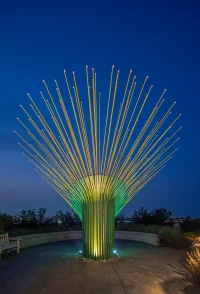 Chorus Ventus by NEON, A Plant-Inspired Installation Blooms at Lauritzen Gardens