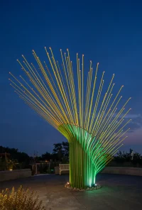 Chorus Ventus by NEON, A Plant-Inspired Installation Blooms at Lauritzen Gardens
