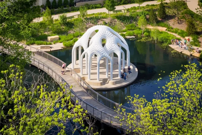 L’île Folie Pavilion by Marc Fornes/THEVERYMANY