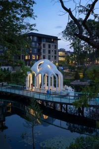 L’île Folie Pavilion by Marc Fornes/THEVERYMANY