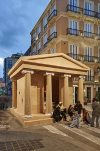 PichiAvo Creates a Burnable Temple Installation for Fallas Valencia 2026