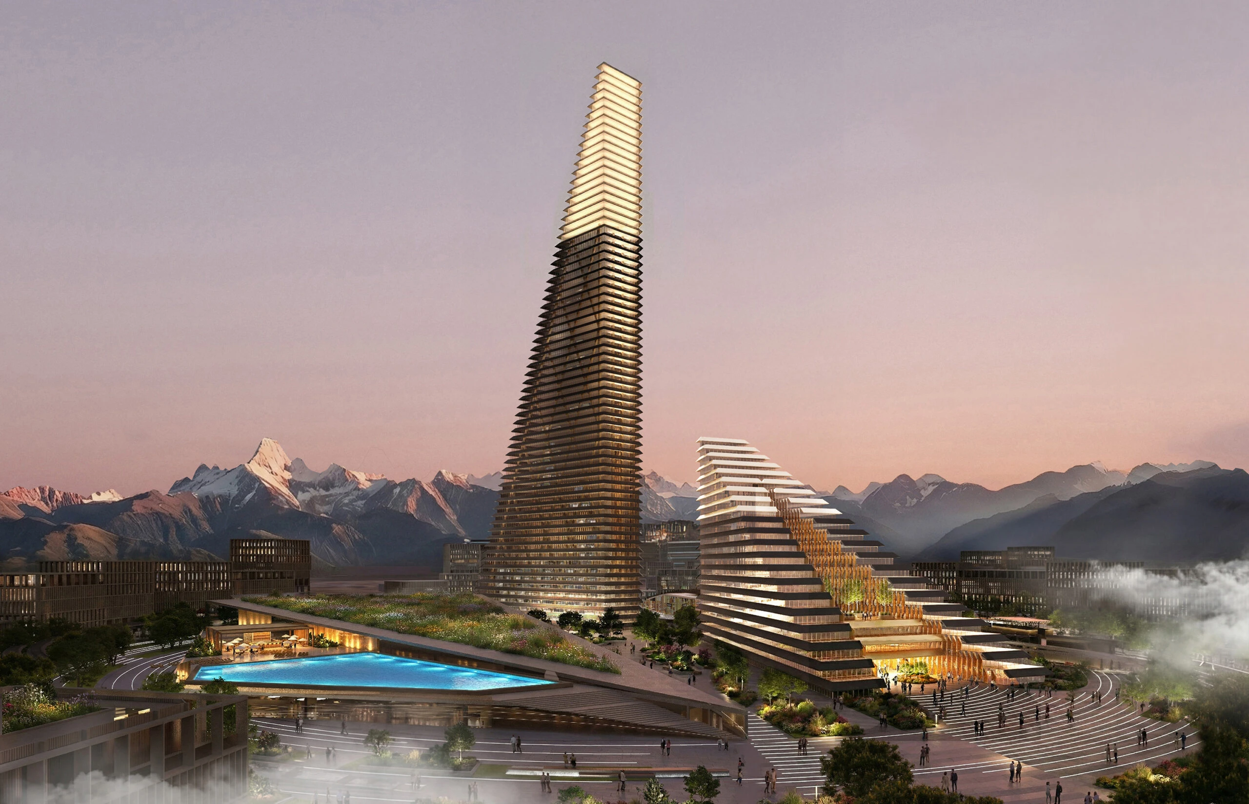 SOM Mixed-Use Tower Complex Alatau in Kazakhstan
