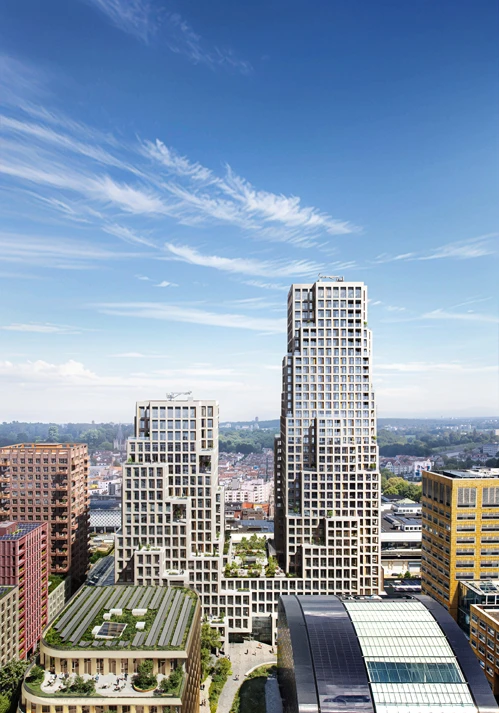 MVRDV designs dual-tower building for Tour & Taxis neighbourhood in Brussels