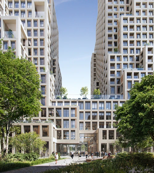 MVRDV designs dual-tower building for Tour & Taxis neighbourhood in Brussels