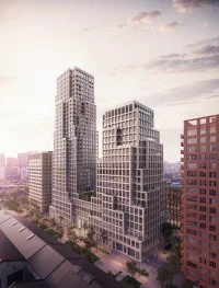 MVRDV designs dual-tower building for Tour & Taxis neighbourhood in Brussels