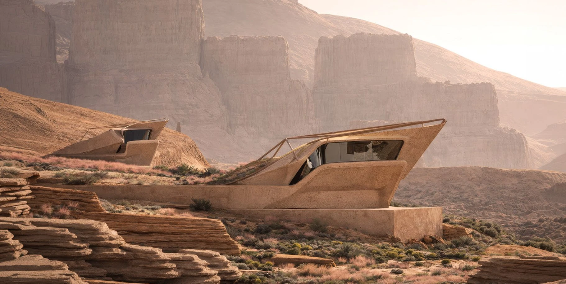 Habitable Outcrop, A Desert Observatory House