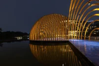 Arched Bamboo-Inspired Pavilion by H&P Architects Rises in Hanoi
