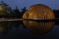 Arched Bamboo-Inspired Pavilion by H&P Architects Rises in Hanoi