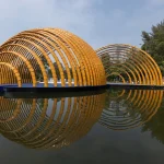 Arched Bamboo-Inspired Pavilion by H&P Architects Rises in Hanoi