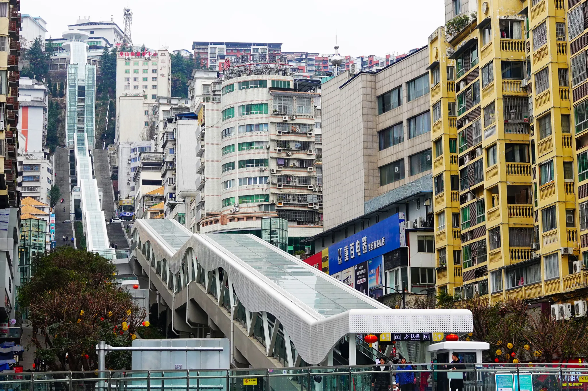 World’s Longest Outdoor Escalator, Wushan Goddess Escalator