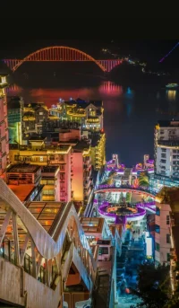 World’s Longest Outdoor Escalator, Wushan Goddess Escalator