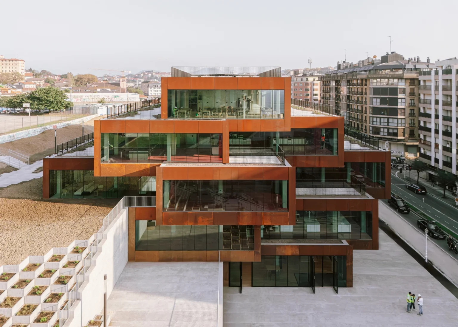 BIG and Bat Architecture’s Gastronomy Open Ecosystem is a Sculptural Stacked Cuboid Form