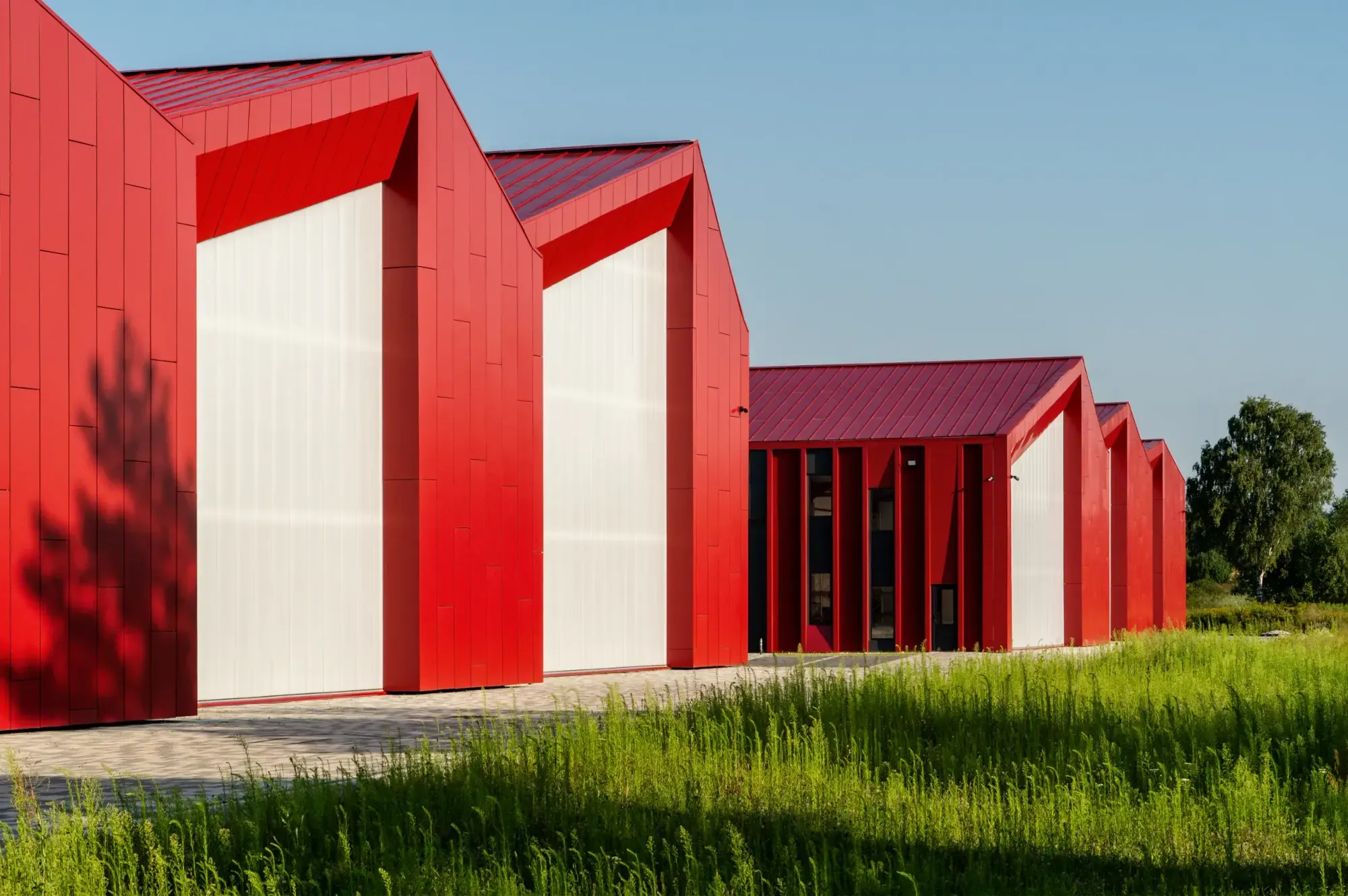 Aranchii Architects Designs a Modular Logistics Hub with Red Sculptural Roofs 8 Aranchii Architects Designs a Modular Logistics Hub with Red Sculptural Roofs