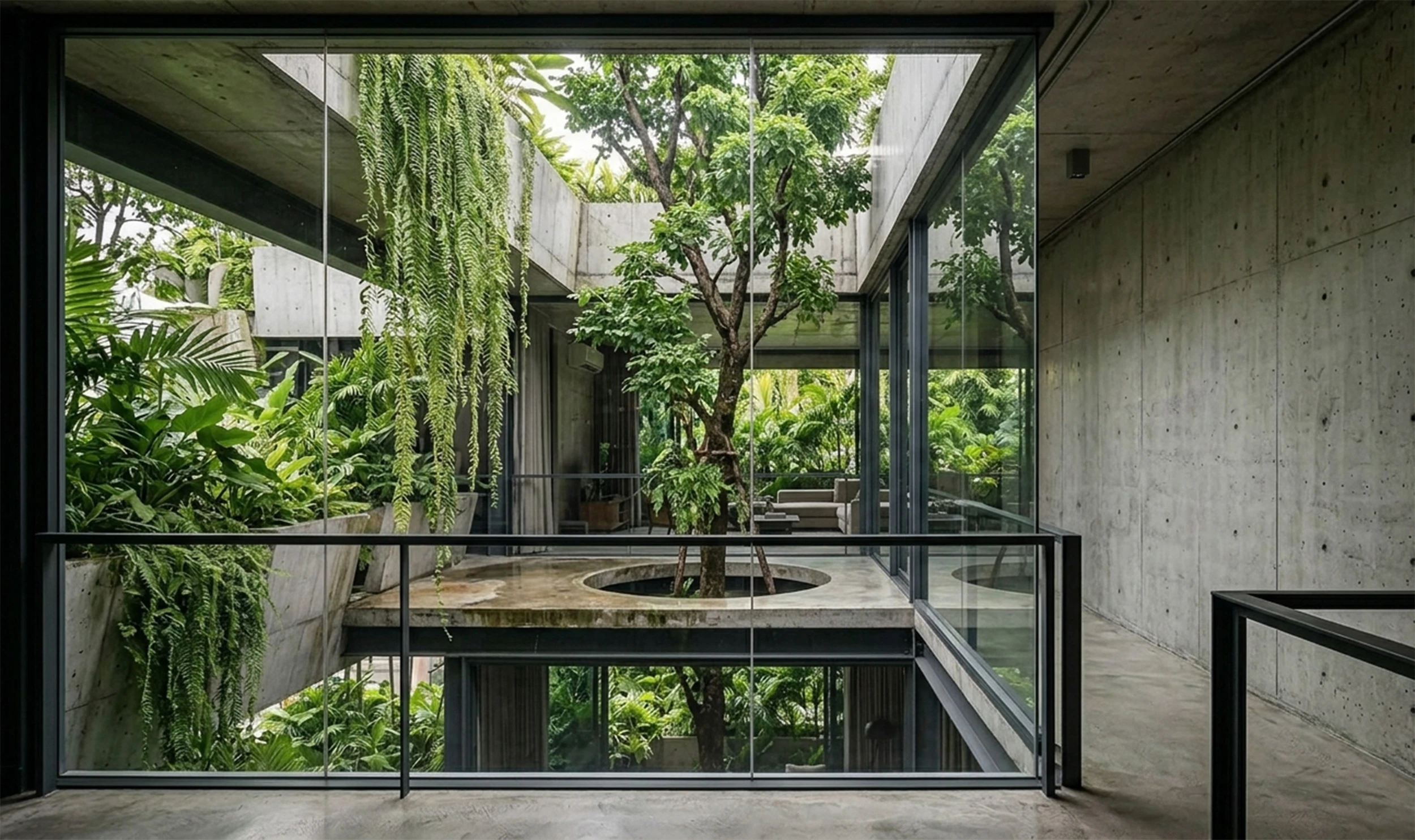 House of Emptiness Monolithic Concrete Retreat with Tropical Courtyards in Bangkok 6 House of Emptiness