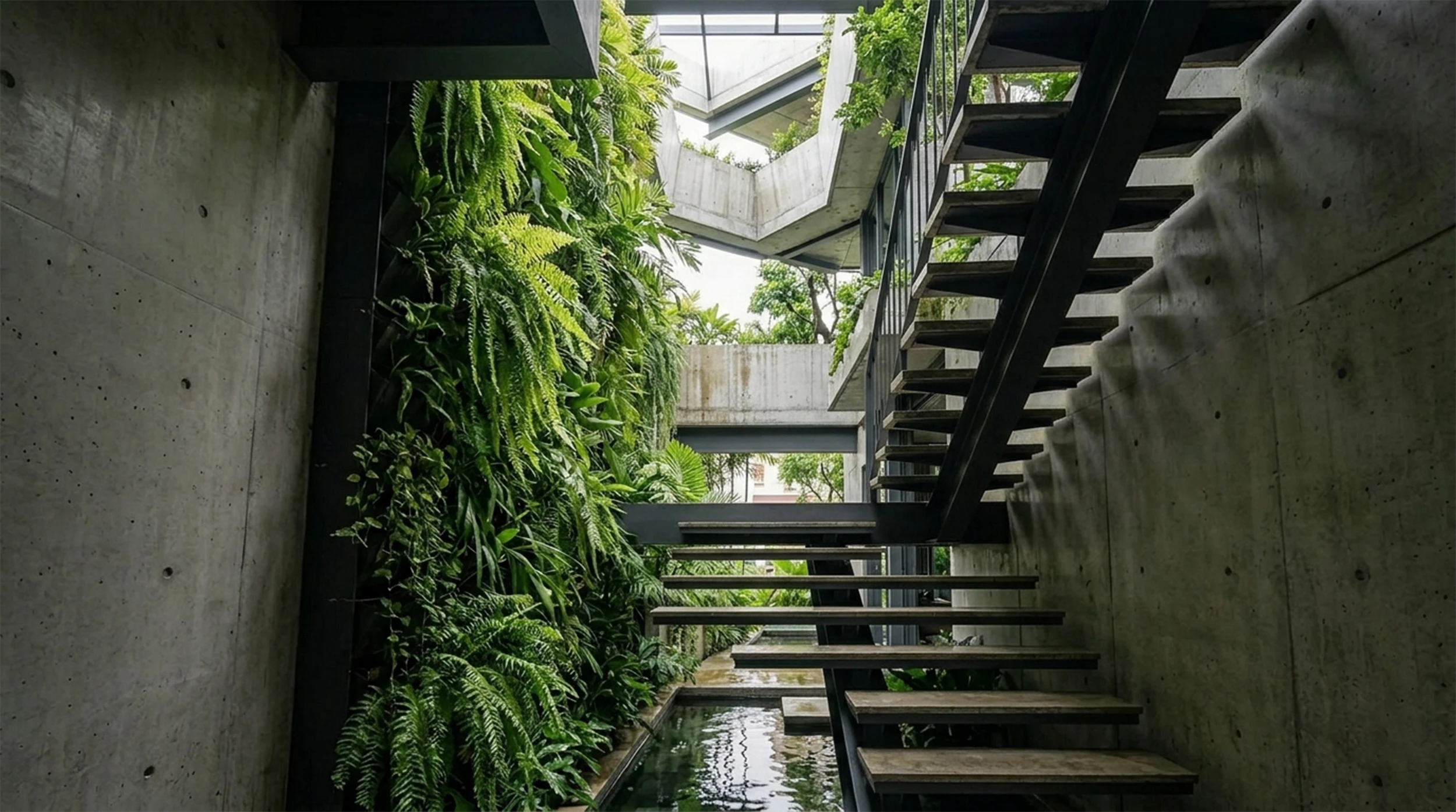 House of Emptiness Monolithic Concrete Retreat with Tropical Courtyards in Bangkok 9 House of Emptiness