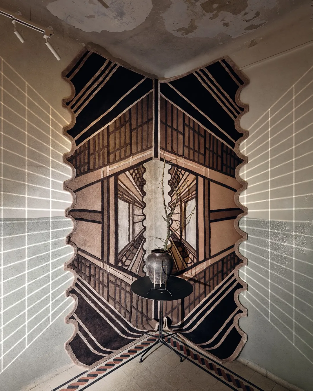 Renesa Transforms Brick Architecture into Sculptural Rug Design