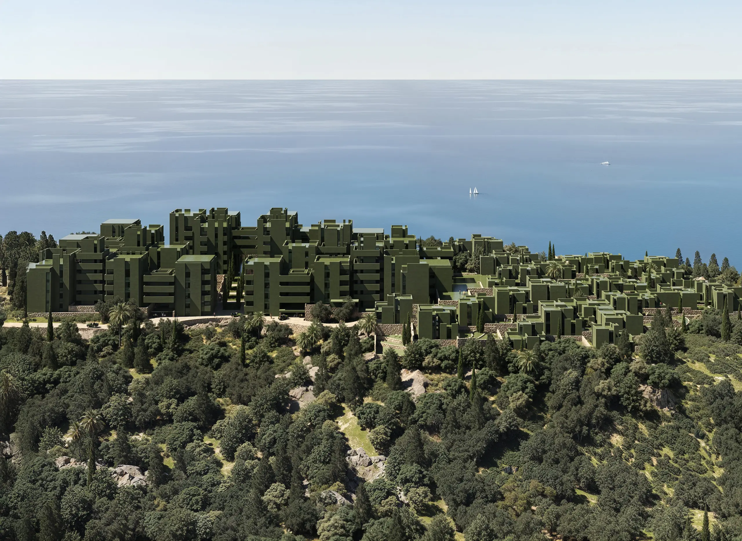 The Veil in Albania is a Layered Intervention Across a Forested Coast 5 The Veil in Albania by Bofill Taller de Arquitectura