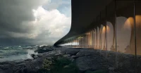 The Whale by Dorte Mandrup in Andenes, is a Coastal Landmark Emerging from the Arctic Sea