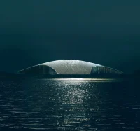 The Whale by Dorte Mandrup in Andenes, is a Coastal Landmark Emerging from the Arctic Sea