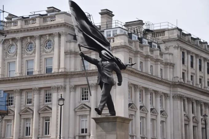 Banksy’s Sculpture at Waterloo Place,