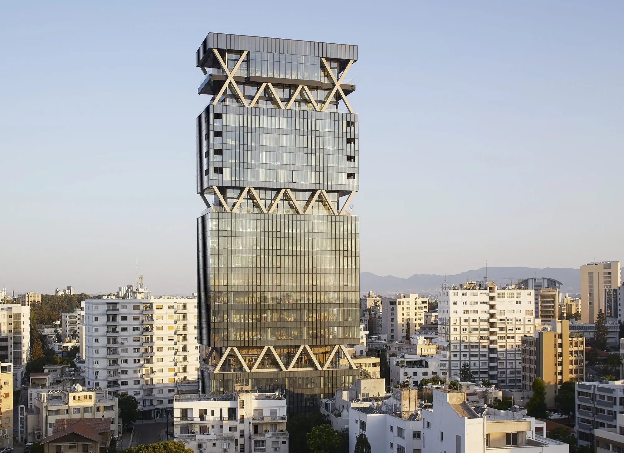 Eraclis Papachristou Architects Designs The Labs Tower with Exposed Structural Layers