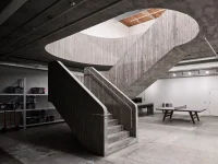 Purple Brand Studios by Scott & Scott Architects Blend Industrial Heritage with Raw Concrete Interventions