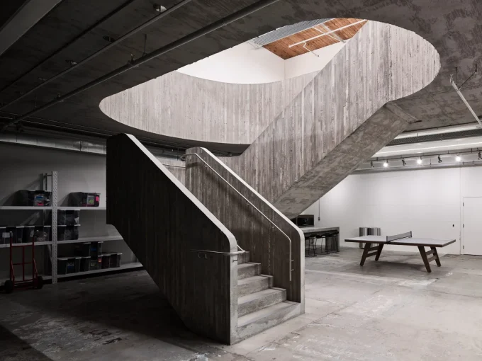 Purple Brand Studios by Scott & Scott Architects Blend Industrial Heritage with Raw Concrete Interventions