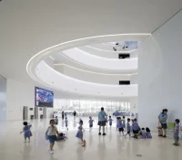 Hainan Science Museum in Haikou Creates a Floating Spiral World of Science and Nature
