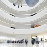 Hainan Science Museum in Haikou Creates a Floating Spiral World of Science and Nature