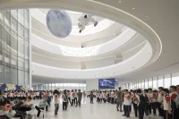 Hainan Science Museum in Haikou Creates a Floating Spiral World of Science and Nature