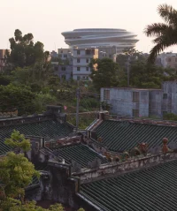 Hainan Science Museum in Haikou Creates a Floating Spiral World of Science and Nature