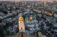 Russian Attack Hits UNESCO World Heritage Monastery, Igniting Kyiv’s Dormition Cathedral