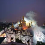 Russian Attack Hits UNESCO World Heritage Monastery, Igniting Kyiv’s Dormition Cathedral