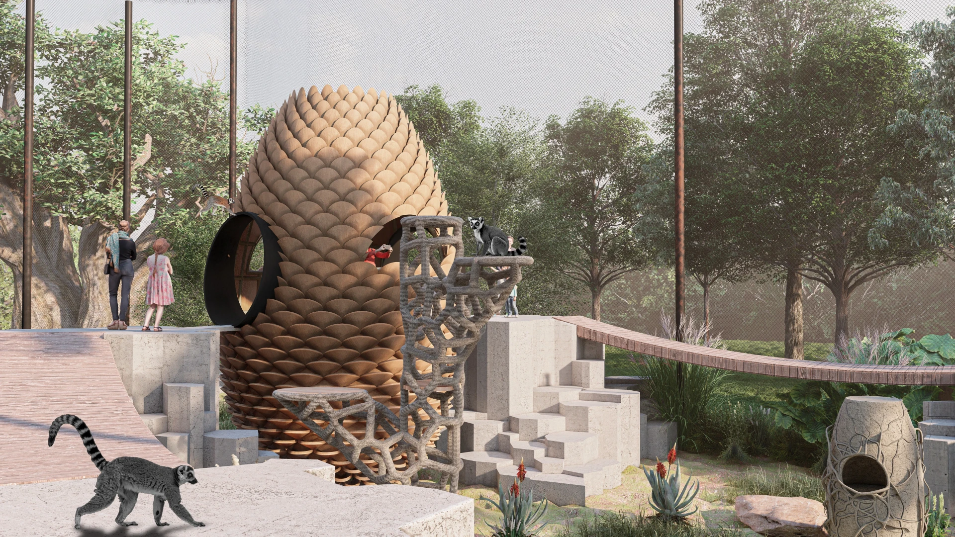Baobab Shelter: How Biomimetic and Parametric Design is Transforming Lemur Welfare at Morelia Zoo 24 Baobab Shelter