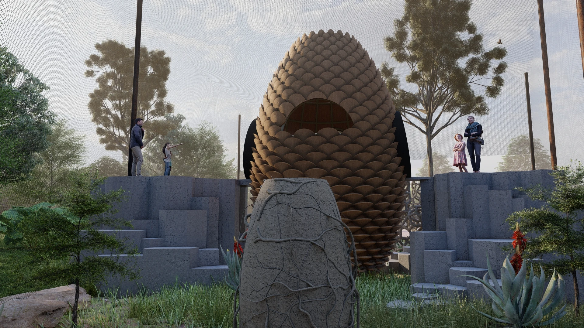 Baobab Shelter: How Biomimetic and Parametric Design is Transforming Lemur Welfare at Morelia Zoo 8 Baobab Shelter