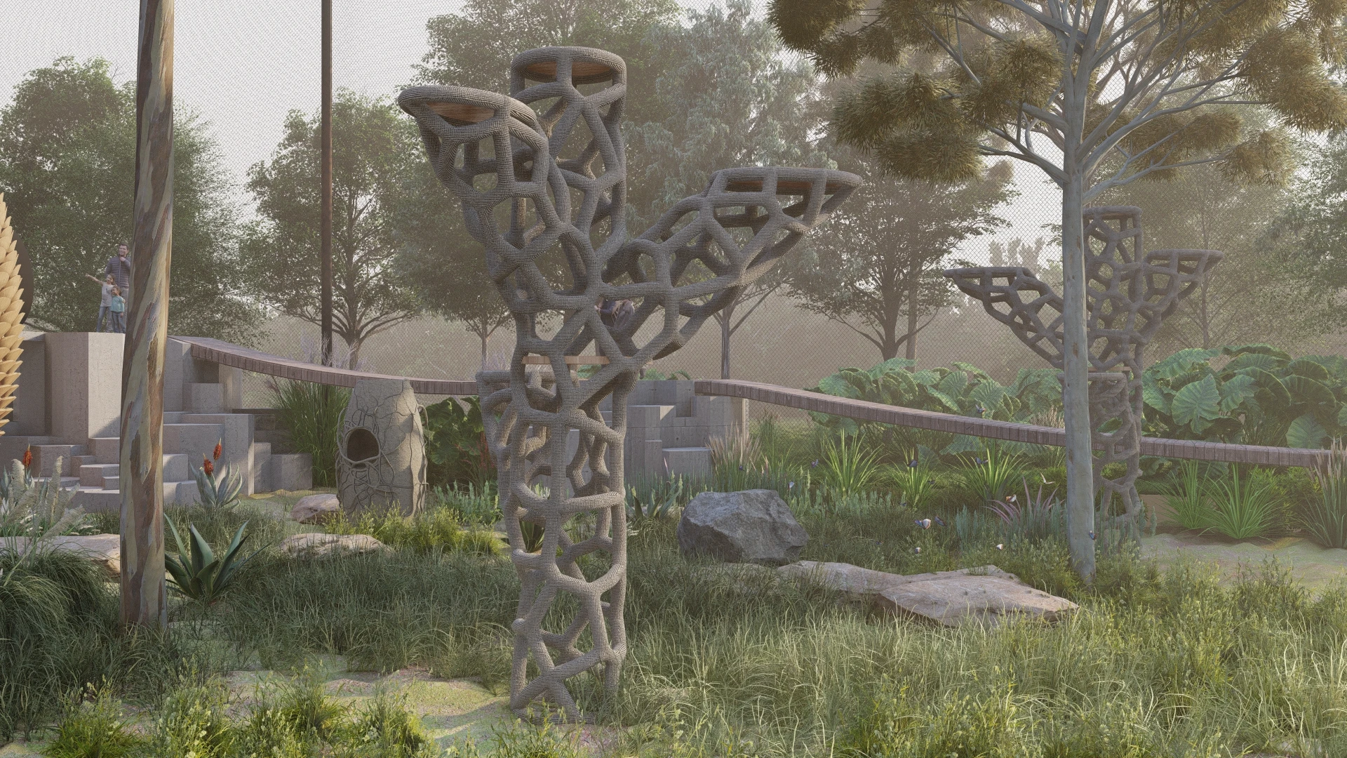 Baobab Shelter: How Biomimetic and Parametric Design is Transforming Lemur Welfare at Morelia Zoo 7 Baobab Shelter