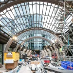 Heatherwick Studio and SPPARC Crown London’s Olympia with a 520-Panel Pleated Glass Canopy.