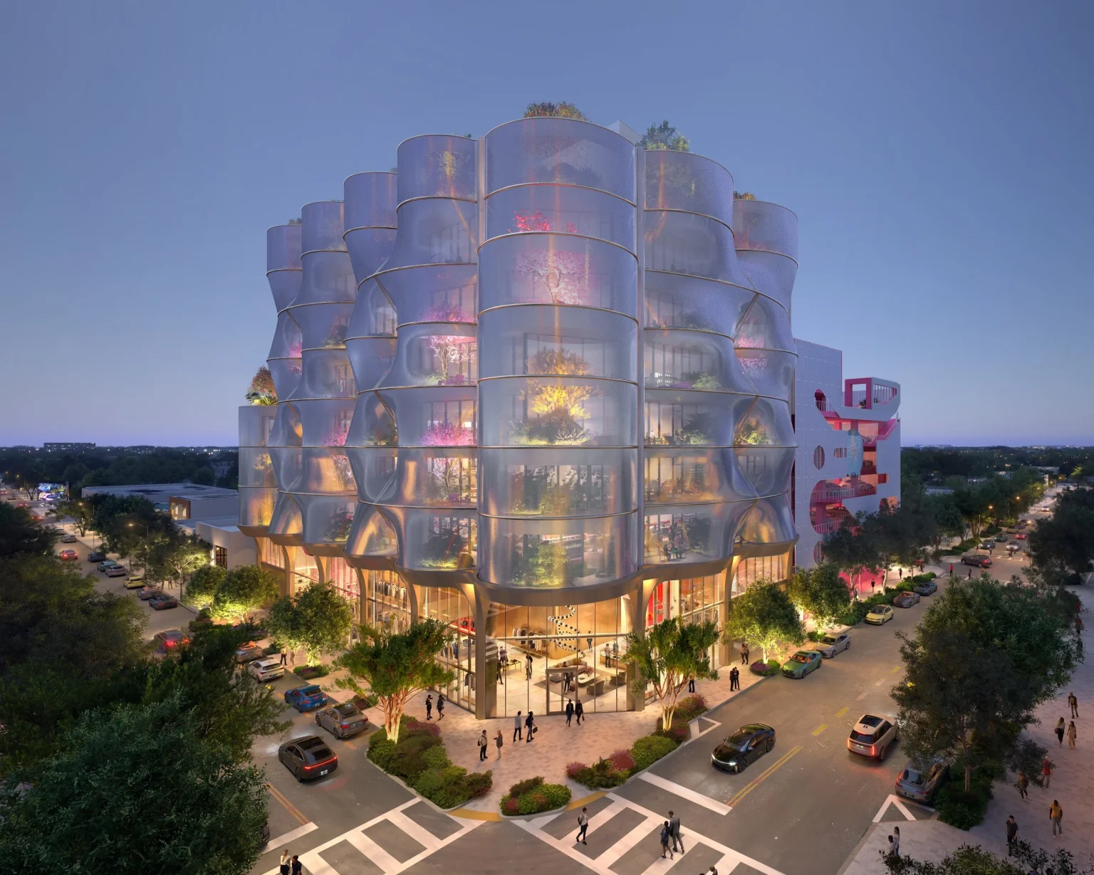 Snøhetta Reveals Sweetbird North, a Mesh-Clad Office Building for Miami Design District