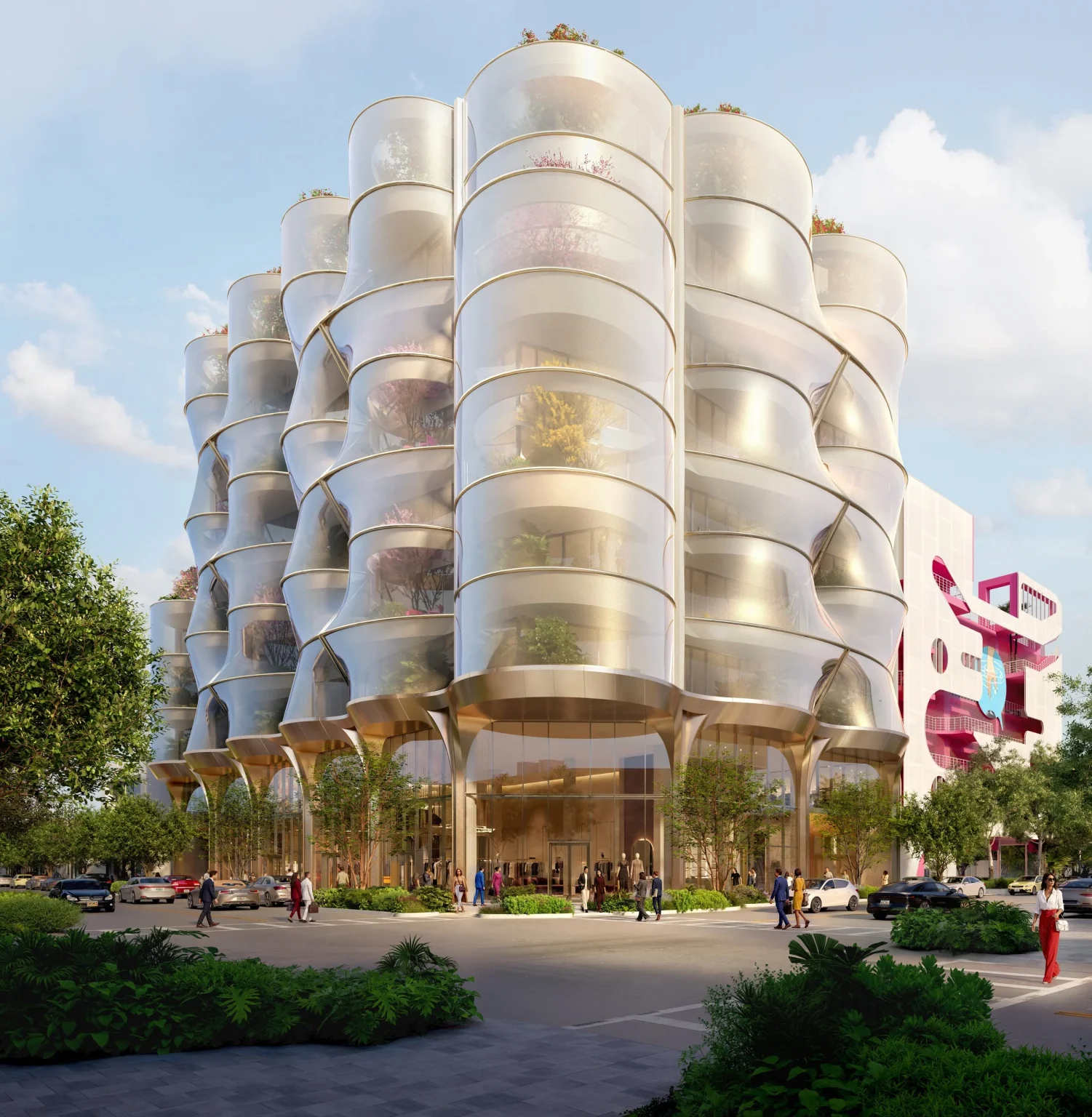 Snøhetta Reveals Sweetbird North, a Mesh-Clad Office Building for Miami Design District
