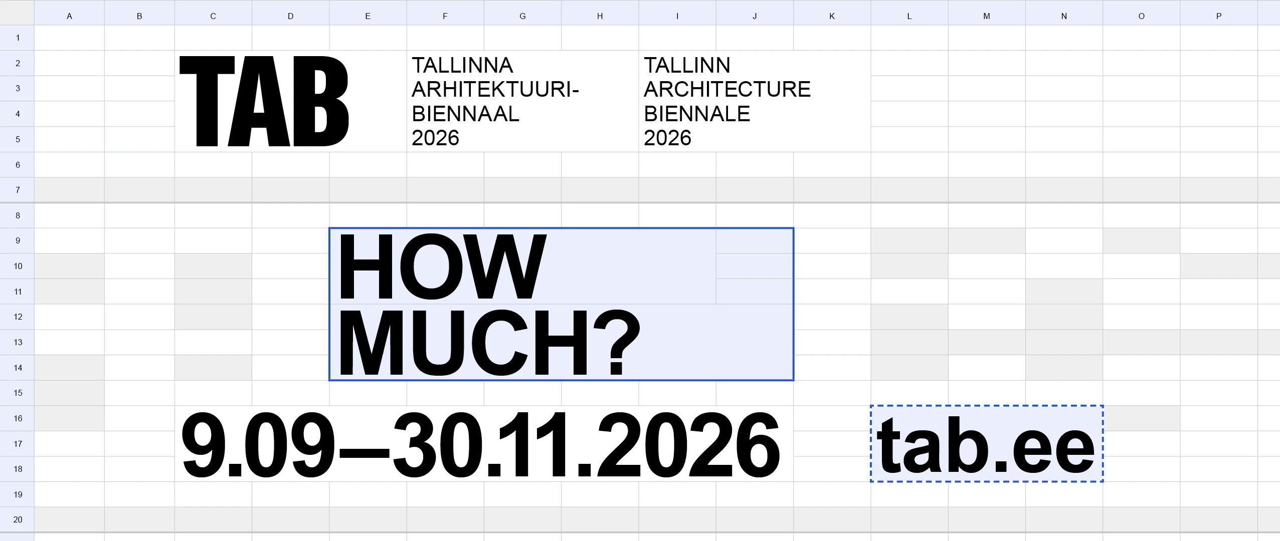 Tallinn Architecture Biennale 2026