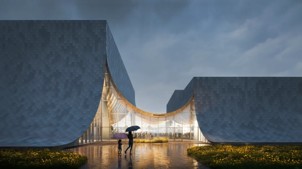EVE Music Hall by BIG Takes Shape in Croatia's Slavonian Landscape Ahead of 2027 Opening