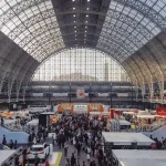 Heatherwick Studio and SPPARC Crown London’s Olympia with a 520-Panel Pleated Glass Canopy.