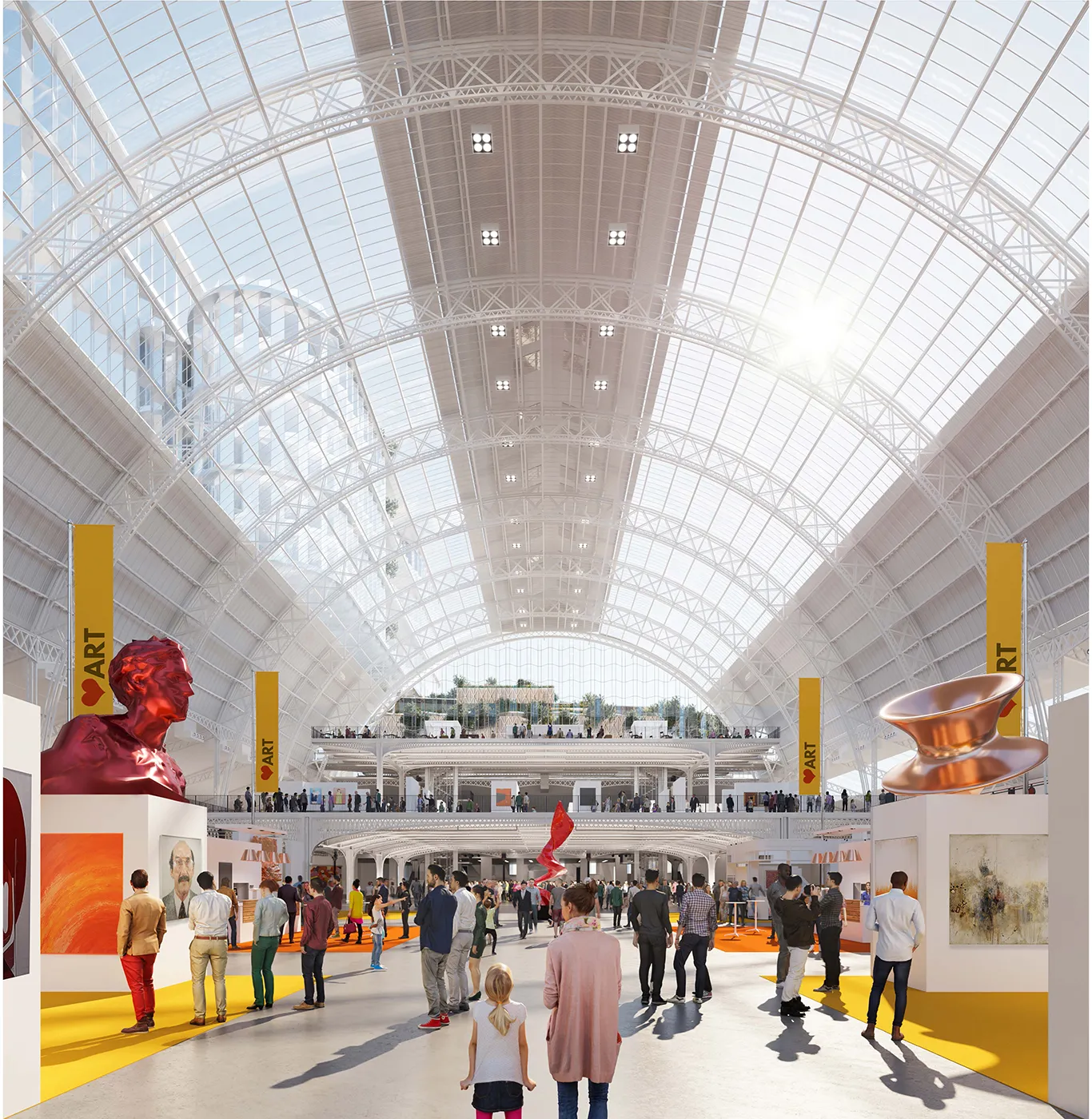 Heatherwick Studio and SPPARC Crown London’s Olympia with a 520-Panel Pleated Glass Canopy 6 Heatherwick Studio and SPPARC Crown London’s Olympia with a 520-Panel Pleated Glass Canopy.