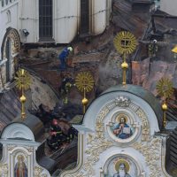 Russian Attack Hits UNESCO World Heritage Monastery, Igniting Kyiv’s Dormition Cathedral