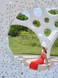 Moonrise Pavilion by THEVERYMANY Rises as an Ultra-Thin Aluminum Design in Chattanooga