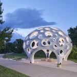 Moonrise Pavilion by THEVERYMANY Rises as an Ultra-Thin Aluminum Design in Chattanooga