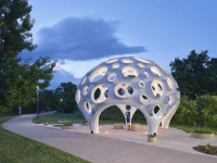 Moonrise Pavilion by THEVERYMANY Rises as an Ultra-Thin Aluminum Design in Chattanooga