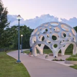 Moonrise Pavilion by THEVERYMANY Rises as an Ultra-Thin Aluminum Design in Chattanooga